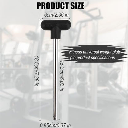 NQEUEPN Weight Stack Pin, 3/8 Inch Diameter 6 Inch Locking Heavy Duty Universal Weight Selector Pin for Home Gym Exercise Machine Accessories