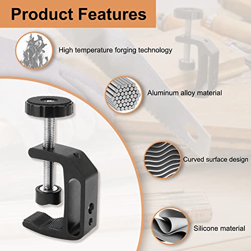 Universal C-Clamp With 1/4 And 3/8 Thread Hole For Desktop Mount Holder LCD Monitor Flash Desks Carts Benches Worktables (2)