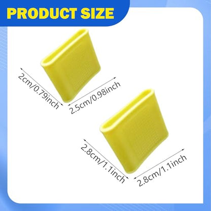 Almencla 8 Pieces Silicone Finger Sleeves Non Slip Soft Finger Covers Reusable Finger Protectors Thumb Brace Support Anti Slip Finger Cot Suitable for Gym, Yellow S - color: Yellow S