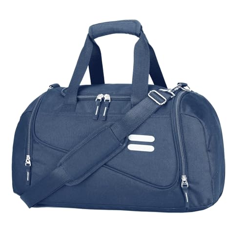 Gym Bag for Men & Women - 30L Duffel Bag with Shoe Compartment, Weekender Water Resistant Duffle Bag for Travel, Sports, Fitness & Workouts, DarkBlue - color: DarkBlue
