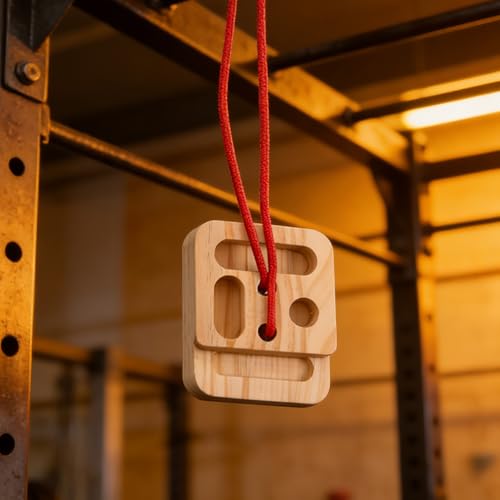 2Pcs Wooden Hangboard Rock Climbing - Hang Board for Climbing | Fingerboard | Arm Workout & Pull-Up Training | Bouldering Present Khaki - color: Beige