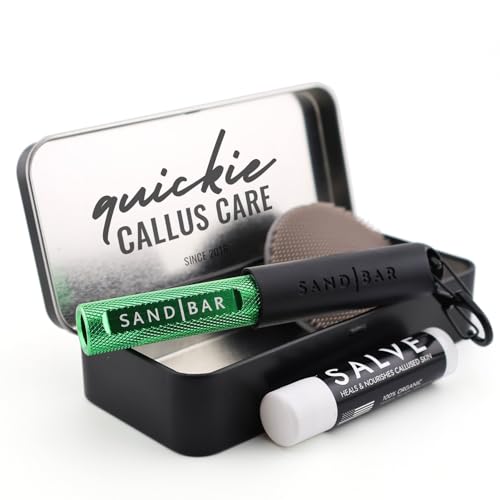 SandBar Callus Removal, Hand Callus Remover Salve Balm Stick for Working Hands, Lightweight Dead Skin Remover Tool Grit Surface, Knurled Handle, Magnetic Cap Hand File 4" - Green - color: Lucky