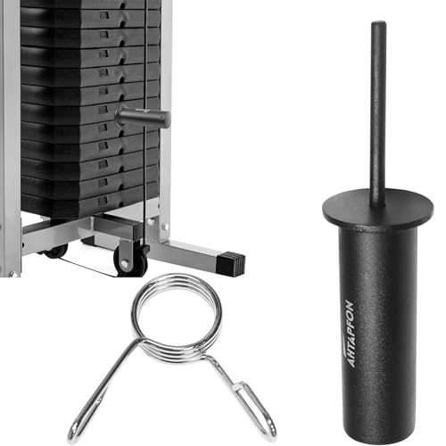 AHTAPFON Weight Stack Pin with 1 x Spring Collar,Weight Extender Pin,Fits Add 2" Weight Plates for Cable Machine,Fitness Equipment for Home Gym - size: 8×80mm-150mm-Rod