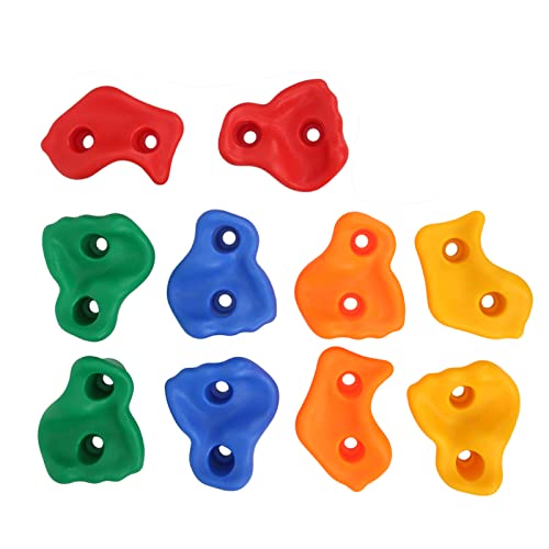 RiToEasysports Kids Playground Grips, Textured Indoor Climbing Holds with Colorful Plastic Surface for Home Gyms and Play Areas