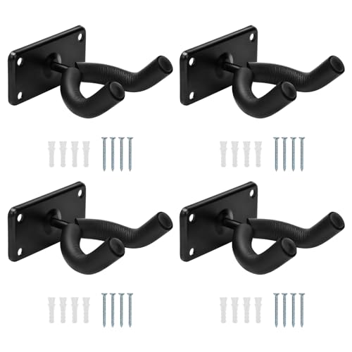 Coolrunner Skateboard Wall Hanger, 4 Pack Skateboard Wall Mount with Screw | For Skateboard Storage and Display Holder, Skateboard Hooks Fit for Skateboard, Guitar, Longboard, Snowboards