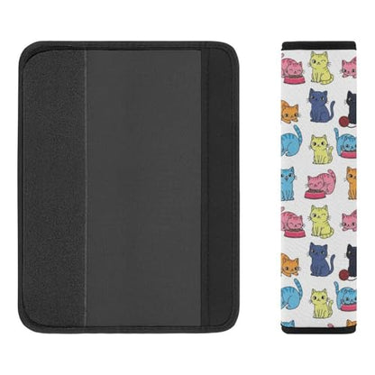 1 Pair Universal Soft and Comfortable Seat Belt Shoulder Pad for Adult Use, Stroller Pushchair High Chair, Cats Neck Strap Covers, Anti-Slip Pad - color: Pattern 1123