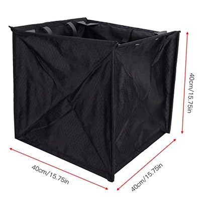 Rock Tree Climbing Rope Storage Basket Portable Folding Throwing Cord Frame Bag Heavy Duty Nylon Organizer Gear Equipment Carrier Pouch Black Outdoor Adventure