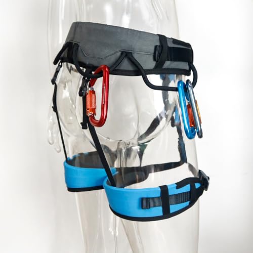 NewDoar Climbing Harness, Mountaineering Rock Climbing Harness, Men Women Tree Ice Climbing Half Body, Safety Belt Rappelling - size: Small