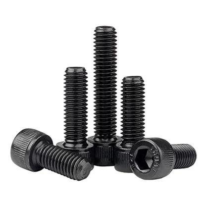 70PCS Hex Socket Head Cap Screws Bolts, M6 x 10/12/16/20/30mm, Allen Head Internal Hex Drive Machine Screws Set with Hex Wrenches, Grade 12.9 Alloy Steel, Black Oxide, Fully Threaded: 1.0mm