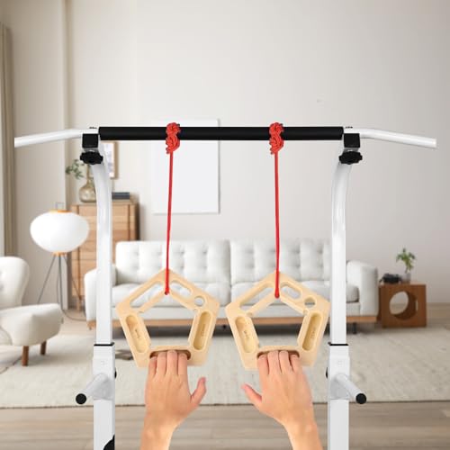 Rock Climbing Training Board, Portable Fingerboards with Ropes, Professional Climbing Boards for Pull-up Grip Arm Training Indoor and Outdoor