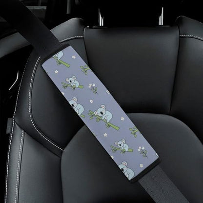 Universal Fit Cute Koala Purple Blue Seat Belt Shoulder Pad for Adult Use, Most Cars, 1 Pair Harness Pads Strap Anti-Slip Pad - color: Pattern 944