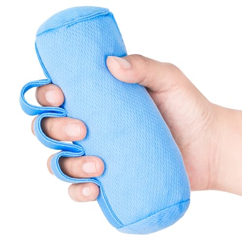 Palm Grips, Hand Contracture Cushions, Finger Grips, Finger Splitter, Palm Protector for Hand Contracture, Grip Strengthener Pad, Stress Relief, for Elderly Care, Washable, Blue, S, 1 Pcs - color: Blue-1 Pcs-s