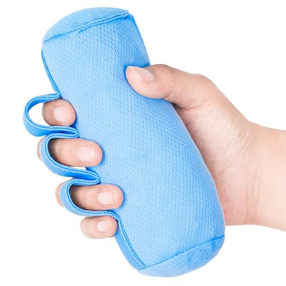 Palm Grips, Hand Contracture Cushions, Finger Grips, Finger Splitter, Palm Protector for Hand Contracture, Grip Strengthener Pad, Stress Relief, for Elderly Care, Washable, Blue, S, 1 Pcs - color: Blue-1 Pcs-s