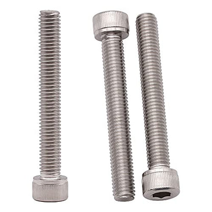 M4-0.7 x 40mm (50 Pack) Stainless Socket Head Cap Screws, 304 Stainless Steel 18-8, Plain Finish, Full Thread Coverage, by RoyceMart - size: M4-0.7 x 40mm