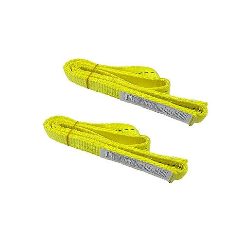 2 Pack 1" x 3' Rigging Straps Machinery Moving Slings Rock Lifting Straps Straight Vertical 1600lbs 5:1