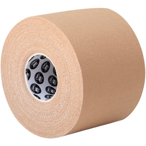 Monkey Tape Single Roll (2” x 15yd, Tan) Premium Jiu Jitsu Sports Athletic Trainer Tape - Perfect for Wrist, Ankle, Foot, Knee, and Hand Taping - color: Tan, size: 2 Inch (Pack of 1)