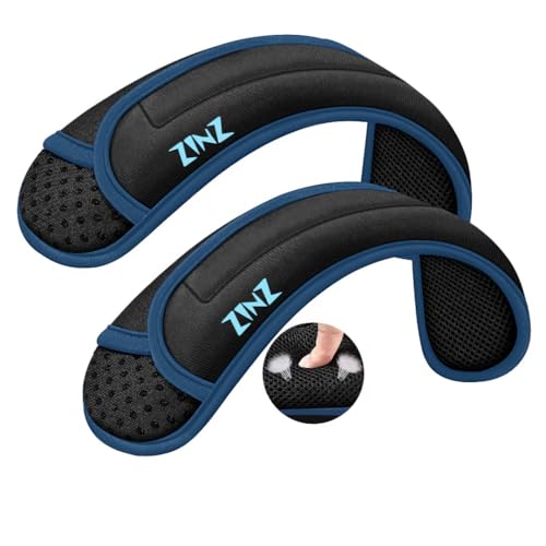 ZINZ 2-Pack Universal Shoulder Pad with Ultra thick Cushion for Bag Luggage Bag Crossbody, Plus Long & Anti-Slip & Breathable,Black Blue-2Pack - color: Black Blue-2pack
