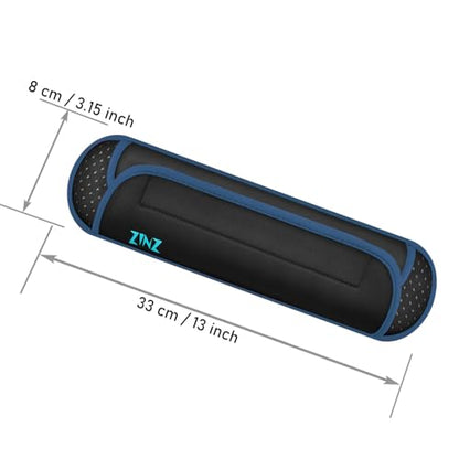 ZINZ Universal Shoulder Pad with Ultra Thick Cushion for Bag Luggage Bag Crossbody, Plus Long & Anti-Slip & Breathable,Black-Blue Edge - color: Black-blue Edge