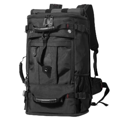 YOUMIAN Large Capacity For Travel Hiking Sports Carry On Backpack Durable Convertible Duffle Bag Laptop airplane (black, 45L-DualMainOpening) - color: Black, size: 45L-DualMainOpening