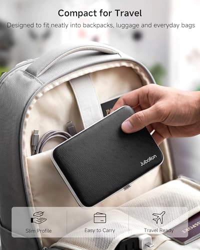 Manicure Set, Jubolion 19pcs Stainless Steel Professional Nail Clippers Pedicure Set with Black Leather Storage Case, Portable Grooming Kit for Travel or Home, Perfect Gifts Women and Men (Black)