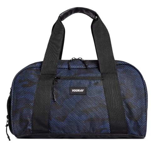 Vooray Burner Small Gym Bag for Women and Men, 23L | Lightweight Duffle Bag with Shoe Compartment, Water Bottle Pocket, Magnetic Handles, Adjustable Strap, Use for Sports, Travel - color: 23L - Camo Mesh