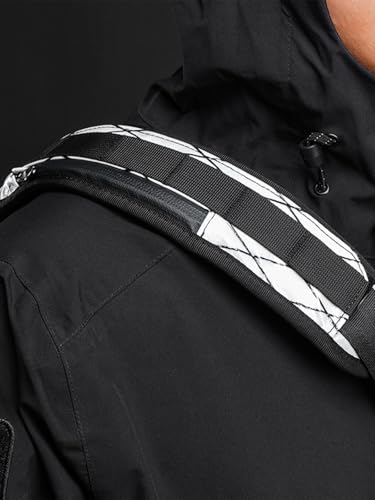 TACTICAL_GEEK TGBelt2 Shoulder Strap Pad, Strap Cushion, Universal Replacement Pad with Zipper Pocket, Removable Backpack Strap Pad (White) - color: White