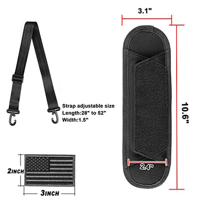 Luggage Duffel Bag Shoulder Pad 52" Universal Replacement Laptop Adjustable Shoulder Strap for Duffel Bag Strap Computer Bags Laptop Case Crossbody Bag Strap Pet Carrier (Black & Strap)