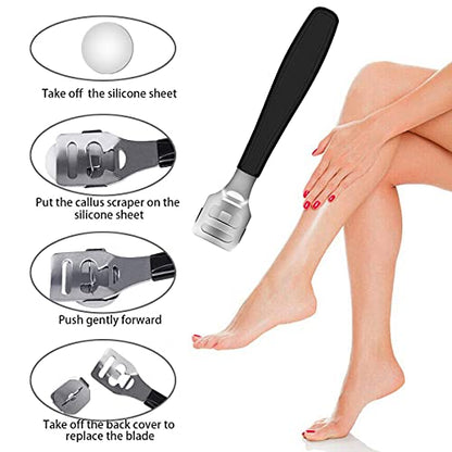 36 in 1 Professional Pedicure Kit, Foot File & Callus Remover Set | Stainless Steel Tools with Storage Case for Easy Nail Grooming, Heel Care and Smooth Foot Maintenance at Home or Salon - style: Black