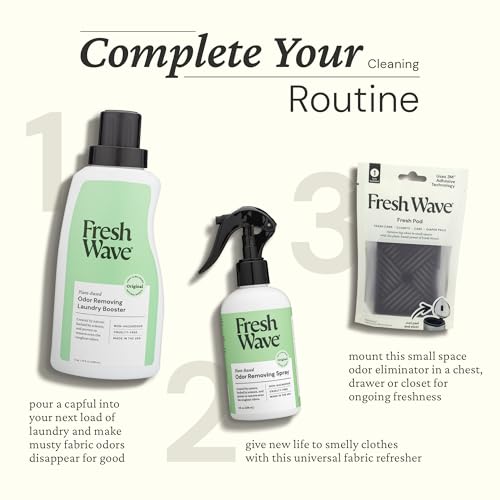 Fresh Wave Original Room and Fabric Air Freshener Spray, 2-Pk, 8 oz | Plant-based formula, Pet-safe and people-safe, Fabric and room deodorizer , For upholstery, carpets, shoes, and pet bedding - size: 1 Count (Pack of 2)