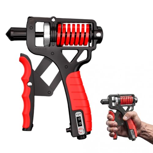 Grip Strength Trainer, 2026 Upgrade 11-364LBs Adjustable Resistance Forearm Strengthener with Counter, Hand Gripper Exerciser Strengthener for Office Stress Relief & Gym Workouts - color: Red, size: Mechanical Counting