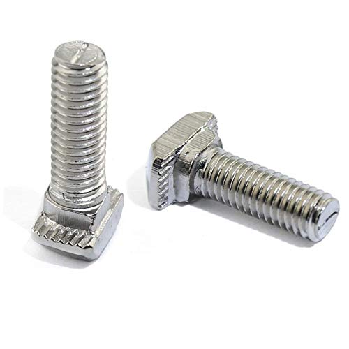 20 Pcs M5 x 16mm Thread T Slot Drop-in Bolt T-Bolt Hammer Head Bolt T Screw Stud for 2020 Series Standard 6mm T-Slot Aluminum Extrusion Profile (2020 Series) - size: 20-M5x16mm