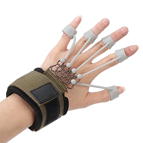Finger Stretcher Extensins Finger Exerciser with Adjustable Wrist Strap - Silicone Hand Grip Strengthener for Training, Suitable for Rock Climbing, Guitar, Tennis and More - size: 20lb