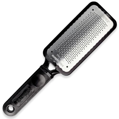 Microplane Colossal Foot File Scraper - The Original Stainless Steel Foot Rasp, Dead Skin/Callus Remover for Feet, Gentle Foot Scrubber, Pedicure Tools for Salon-Quality Foot Care, Black - style: Black