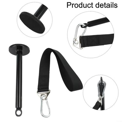 Arm Wrestling Training Strap Belt with Loading Pin and Carabiner, METALs Nylon Wrist Forearm Strengthener for Biceps Upper Body Lifting Power Grip