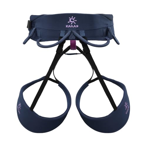 KAILAS Airo Rock Climbing Harness Men Roofing Harnesses Rescue Mountaineering Safety Belt Women Comfortable Lightweight - color: Navy Blue, size: Medium