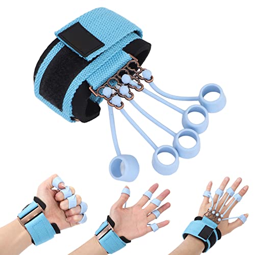 Generic Finger Strengthener, Silicone Finger Exerciser, Adjustable Wrist Strap Strengthener with 6 Resistance Levels, Ideal for Flexion Extension Training & Rock Climbing - size: 40lb