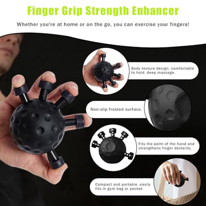 Finger Grip Strengthener, Finger Strength Trainer, Grip Strength Trainer Ball, Adjustable Hand Grip Strengthener, Silicone Grip Strength Trainer
