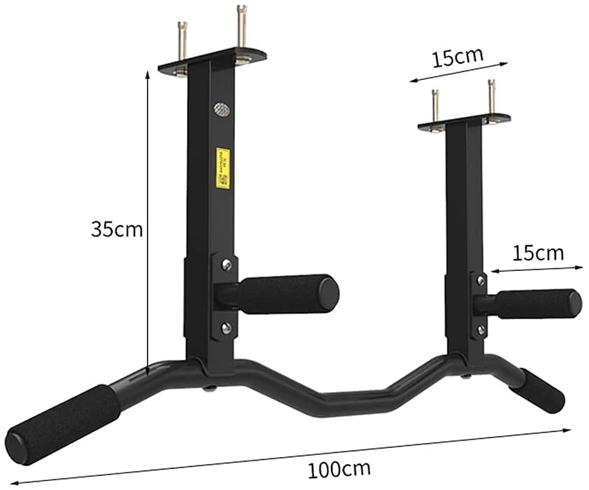 JYDQM Fitness Training Pull Up Bar for Men & Women Ergonomic Ceiling Mounted Pull Up Bar with 4 Grip Positions, Multifunctional Indoor Chin-Up Bar Home Workout Sports Equipment (Size : Curved) - size: Curved