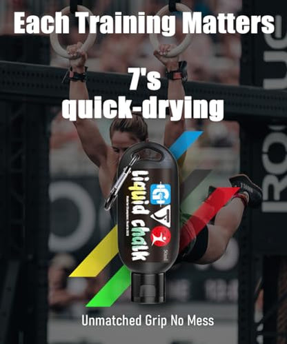 Liquid Chalk Mess-Free Gym Chalk 7’s Quick-Drying for Weightlifting, Gymnastics, Rock Climbing, Pole Dancing Sweat Resistant and Long Lasting for Stronger Hand - style: 1*1.69OZ+2*3.38OZ