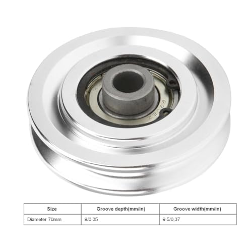 Aluminium Alloy Pulley Wheel, Strength Training Exercise Hardware Fitness Equipment Accessories for Home Gym Equipment Exercise Machine Pulldown Attachments - size: Diameter 70mm