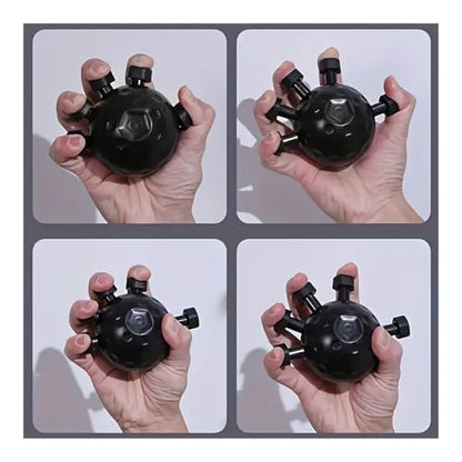 2pcs Adjustable Finger Exerciser Trainer - Hand Grip Strengthener for Rock Climbing, Fitness, and Rehabilitation - color: Black