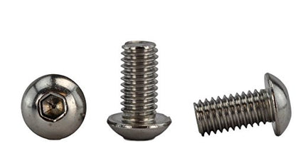 Chenango Supply 3/8-16 x 3/4" Stainless Socket Button Head Cap Screws | 18-8, Coarse Thread, Full Thread, Hex Drive, Corrosion-Resistant - size: 3/8-16 X 3/4