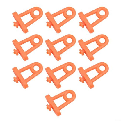 Hanging Board Hole Hooks for Tool Storage, 10pcs Wall-Mounted Garage Organizer Rack, Orange ABS Material(B) - size: B