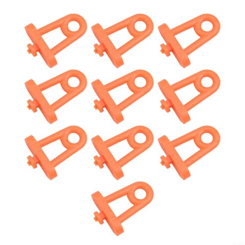 Hanging Board Hole Hooks for Tool Storage, 10pcs Wall-Mounted Garage Organizer Rack, Orange ABS Material(F) - size: F