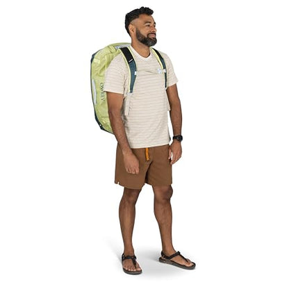 Osprey Transporter Lightweight Travel Duffel Bag - Extra Large Water Resistant Durable Gear Bag for Men and Women - color: Mystery White-moody Burgundy, style: 65l