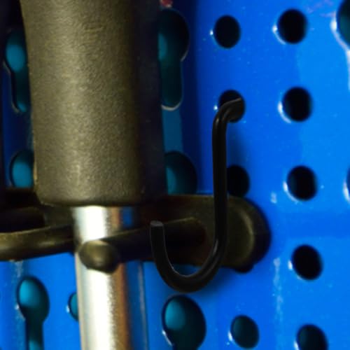 10 Pcs Black Iron Pegboard Hooks for Garage Tool Organizer Utility Pegboard Hangers for Wall Hanging Board Accessories Compatible with Store and Workshop