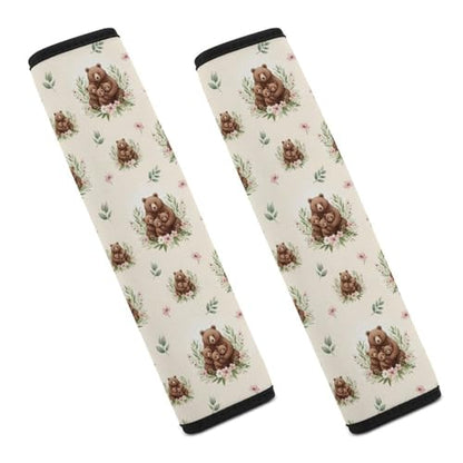 2 Piece Cute Bear Cabin Wild Animal Car Seat Straps Shoulder Pads Universal Fit Automotive Seat Belt Protector for Kids, Car Seats Pushchair Strollers High Chair Pushchair - color: Pattern 264