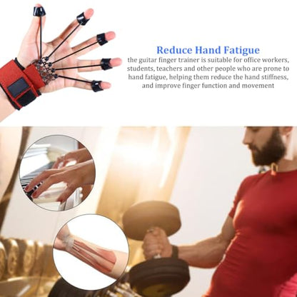 Finger Stretcher Exerciser 60LB Finger Extensor Trainer Finger Resistance Band Finger Strengthener for Hand Red 18x5 cm