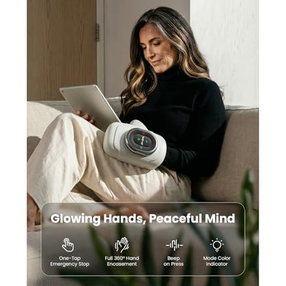 BOB AND BRAD Hand Massager with Heat and Compression, Individual Fingers | Upgraded, FSA-HSA Eligible, Portable HandSpa Pro Hand Massager for Arthritis and Carpal Tunnel, Pain Relief, Birthday Gifts