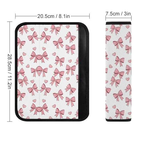 2 Pack Cute Pink Bow Seat Belt Shoulder Pad Universal Soft and Comfortable Seat Belt Covers Cushion for Kids, Most Cars, Comfortable Driving - color: Pattern 247